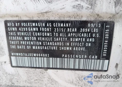 2014 Volkswagen Gti Wolfsburg Edition из США, поврежденный, VIN WVWHD7AJXEW004682